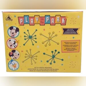 Disney Play in the Park Mickey Mouse Set Of 4 Decorative Metal Fireworks Wall